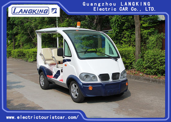 China Sistema eléctrico blanco de los vehículos 48V DC de la patrulla de seguridad con el pequeño coche de visita turístico de excursión superior luz/4 de Seater proveedor