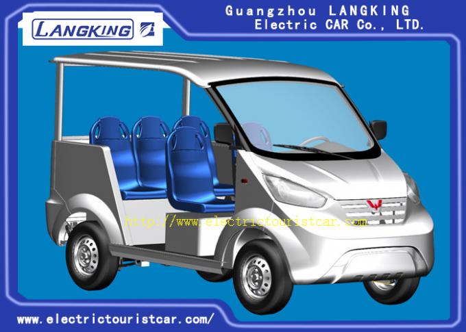 Vehículos turísticos eléctricos azules con pilas 8 asientos con exterior elegante 0