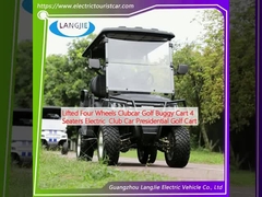 Carro de golf de cuatro ruedas elevado Carro de golf de cuatro plazas Carro de golf presidencial