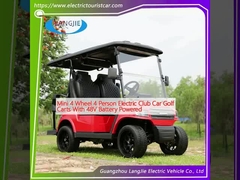 Mini 4 ruedas 4 personas coche eléctrico de club carros de golf con batería de 48V