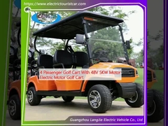 Carro de golf de 4 pasajeros con motor eléctrico de 5 kW