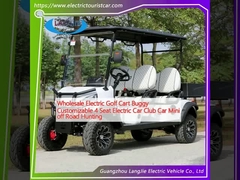 Al por mayor Carro de golf eléctrico Buggy personalizable 4 asientos coche eléctrico Club coche mini fuera de la carretera de caza
