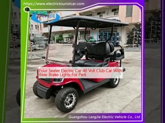 Coche eléctrico de cuatro plazas de 48 voltios Coche de club con luces de freno traseras para aparcamiento