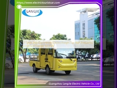 Coche de carga eléctrico ecológico azul de 5 plazas con cargador a bordo de alta frecuencia para parque