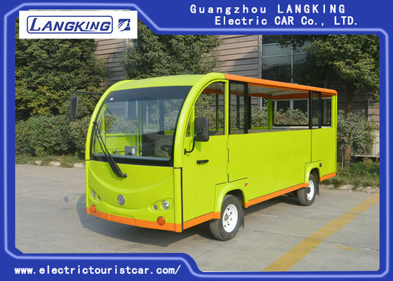 China Coche turístico eléctrico verde con el autobús de visita turístico de excursión semi a puerta cerrada/eléctrico proveedor