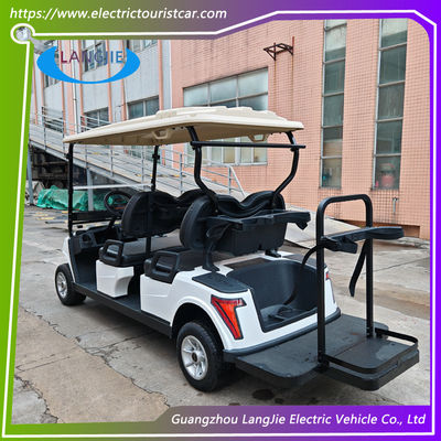 Un buen precio. Coche eléctrico de cuatro plazas Club de aire acondicionado Carro de golf con faros y luces traseras para aparcar en línea