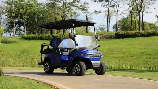 Un buen precio. 4 Seat Electric Golf Cart With Leather Fabric Seats LED Lighting System And Robotic Welding Chassis en línea