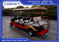 8 Seater 3 Rows Forward 1 Row Backward Electric Club Car With Curtis Controller For Hotel Reasort
