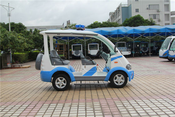 Coche eléctrico azul/blanco del golf con los asientos del vidrio de fibra de Toplight 4 para el centro turístico
