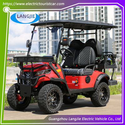 Carritos de golf eléctricos de soporte de color personalizado con 4 asientos y 25% de capacidad de escalada