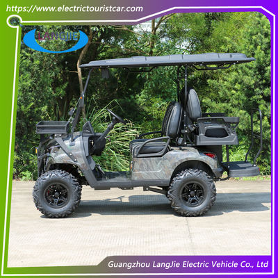 Carro de golf eléctrico de 4 plazas negro cómodo Carro de golf eléctrico