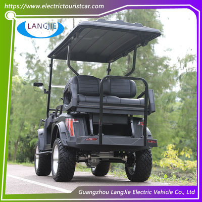 Carros de golf eléctricos de 48 V 4 asientos con controlador de motor de CA de color negro