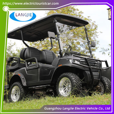Carros de golf eléctricos de 48 V 4 asientos con controlador de motor de CA de color negro