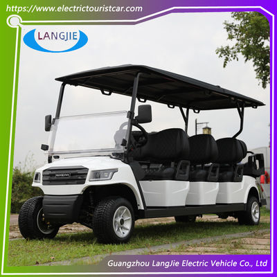 Carro de golf de 4 ruedas con motor de corriente alterna con batería seca de 48 V 8 Carro de golf para pasajeros para hotel
