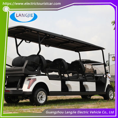 Carro de golf de 4 ruedas con motor de corriente alterna con batería seca de 48 V 8 Carro de golf para pasajeros para hotel