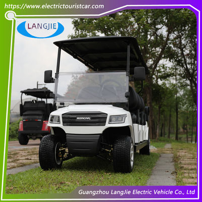Color blanco 48V 5KW AC Motor Carros de golf eléctricos con 8 asientos fácil de operar