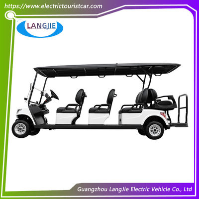 Color blanco 48V 5KW AC Motor Carros de golf eléctricos con 8 asientos fácil de operar