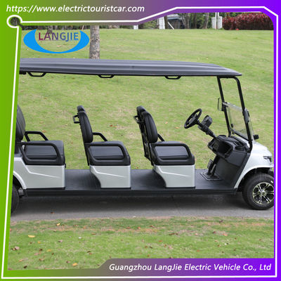 Carritos de golf de club con batería de plomo y ácido seco Carritos de golf de coche eléctrico blanco 6 asientos