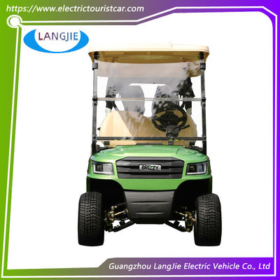 Un buen precio. 4 ruedas 2 personas Club de golf eléctrico coche de carrito de golf Batería de 48V con techo en línea