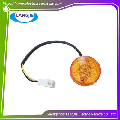 Marshell Golf Cart Side taillight LED circular izquierda delantera y derecha señal de giro naranja 12V luz trasera