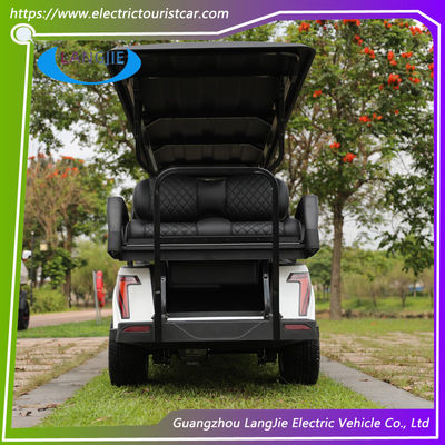 8 Carritos de golf eléctricos de pasajeros Carritos de golf personalizados con motor de CA con techo negro