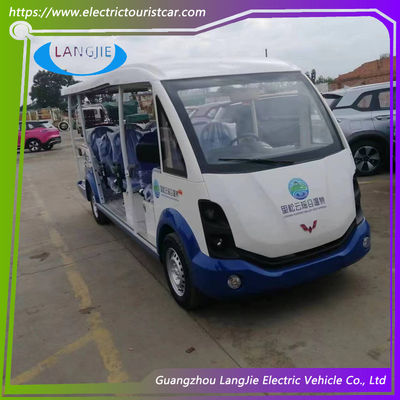 Club Car Precedent Golf Cart Azul / Blanco 14 Pasajeros Gas Tour Bus Para la Comunidad Residencial