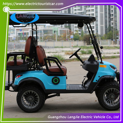 Carro de golf eléctrico de 4 ruedas de 4 asientos AC Motor de batería seca 48V Resort Car para hotel