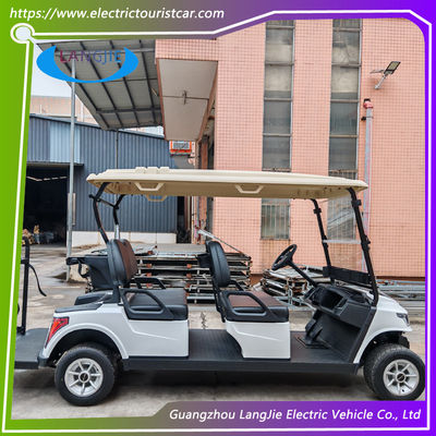 Coche eléctrico de cuatro plazas de 48 voltios, controlador de CA, combustible, carro de golf para hotel.