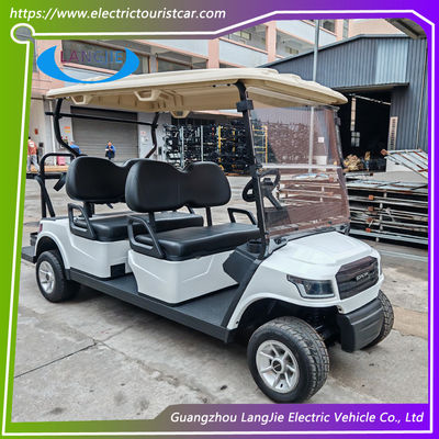 Coche eléctrico de cuatro plazas con motor de corriente alterna, coche de golf para el club, para el parque de pelota