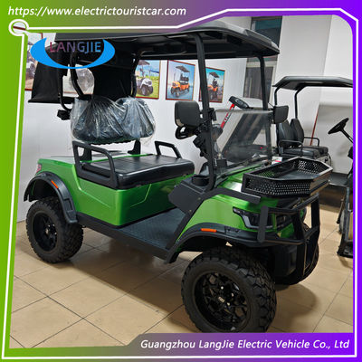 Electric Tourist Car 4 Wheel Electric Golf Cart 48V AC Motor 2 asientos para el viaje de vacaciones