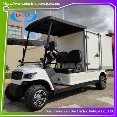 Blanco de 2 pasajeros Carro de golf eléctrico de fábrica motor de CA 48V Vehículo de carga eléctrico para el aparcamiento