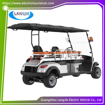 2 asientos + 1 cama Carritos eléctricos de golf AC Motor 5KW Carro eléctrico de ambulancia para el hospital