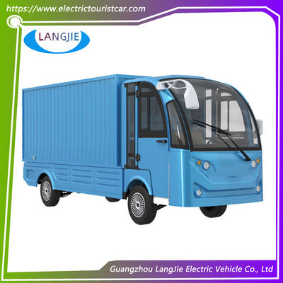 Carro de carga de 2 asientos 72V Carros de equipaje eléctricos blancos con caja de carga grande para fábrica