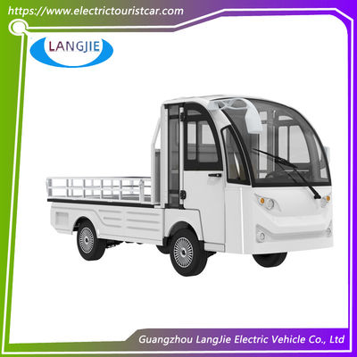 Blanco 2 asientos camioneta de entrega eléctrica 5KW con controlador de motor de CA para el resort y el hotel