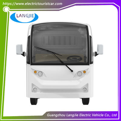 Carro de carga de 2 asientos 72V Carros de equipaje eléctricos blancos con caja de carga grande para fábrica
