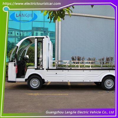 72V 7.5KW AC Motor Carro de equipaje eléctrico con caja de carga y 2 plazas Carro de golf Blanco para hotel