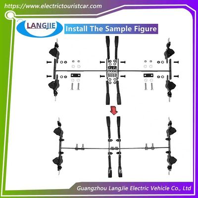 EZGO TXT Golf Club Kit de cinturón de seguridad para automóviles con soporte