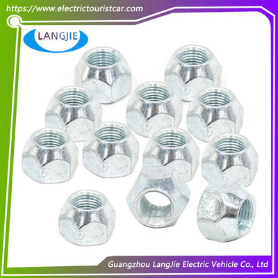 Golf Car Cone Lug Nut Zinc Revestido de neumáticos Lugs Rueda nueces de extremo abierto Acorn Lug nueces 1/2 pulgada