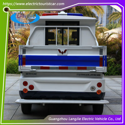 4/5 dimensión eléctrica Electric Cargo Van With Customized del envase de la caja del cargo del hierro del coche patrulla de los asientos