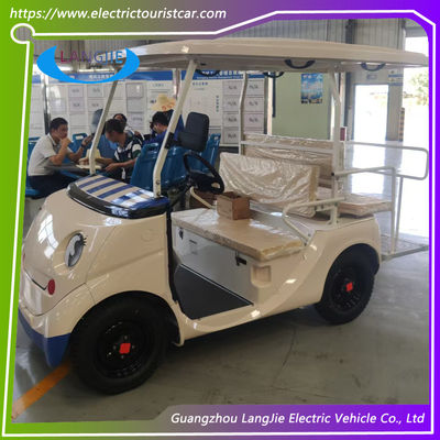 Blanco eléctrico Seguridad Golf Vehículos 48V Sistema de 2 asientos Auto turístico para aparcamiento