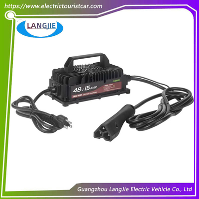 Cargador de batería inteligente de plomo-ácido para carrito de golf EZGO RXV con enchufe triangular, 48V 15A 105Ah
