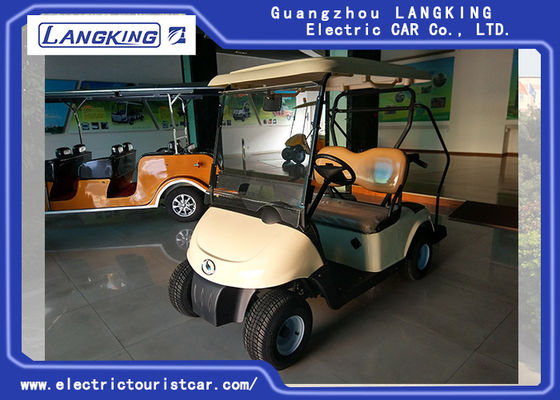 Carro de golf beige de la persona del ahorro de la energía 2 del color para el lugar/el estadio del ocio