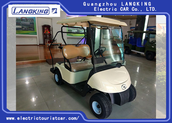 Carro de golf beige de la persona del ahorro de la energía 2 del color para el lugar/el estadio del ocio