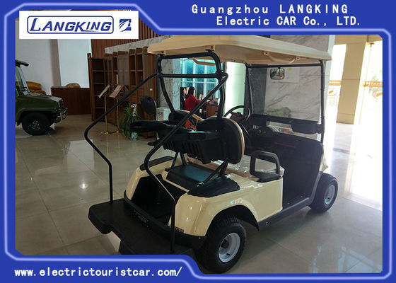 Carro de golf beige de la persona del ahorro de la energía 2 del color para el lugar/el estadio del ocio