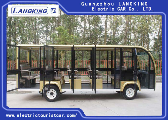 Autobús de visita turístico de excursión eléctrico de 18 Seater para el campus/los pueblos/los aeropuertos/el motor del terminal 72V 6.3KW DC
