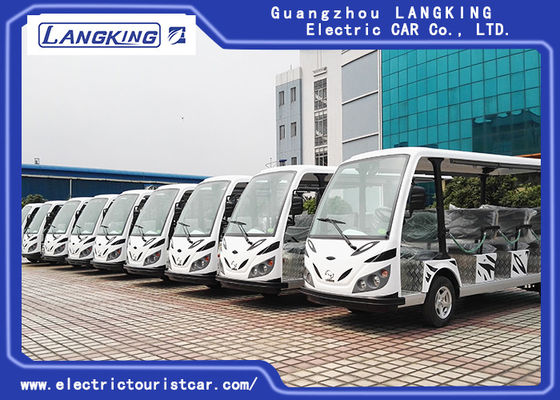 Vehículos de lanzadera eléctricos del color blanco con 11 Seater cero servicio largo de la contaminación