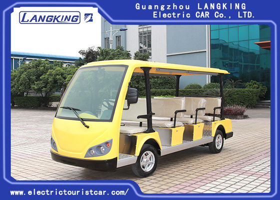 Color eléctrico del amarillo del bus turístico del pasajero multi de 11 asientos de poco ruido
