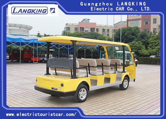 Color eléctrico del amarillo del bus turístico del pasajero multi de 11 asientos de poco ruido