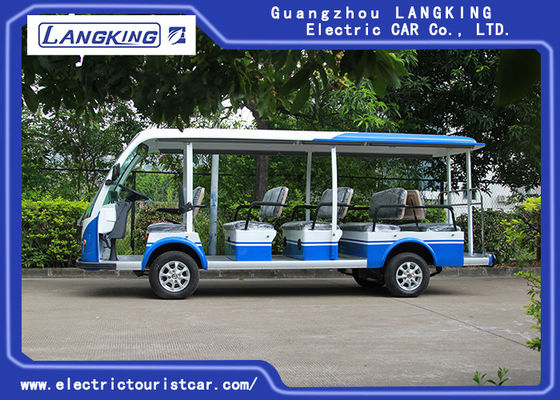 vehículos de lanzadera eléctricos de los asientos 72V 14 para el pasajero multi 28km/H Max. Speed Seat trasero con la cortina
