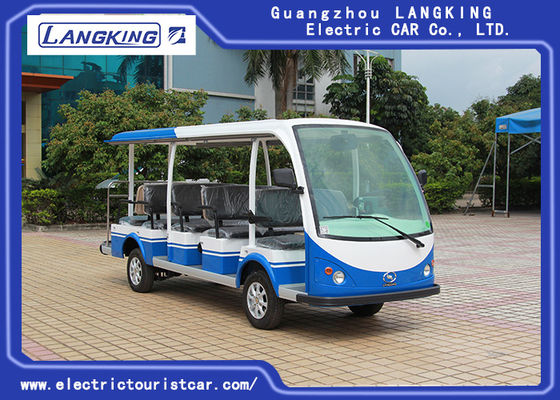 vehículos de lanzadera eléctricos de los asientos 72V 14 para el pasajero multi 28km/H Max. Speed Seat trasero con la cortina
